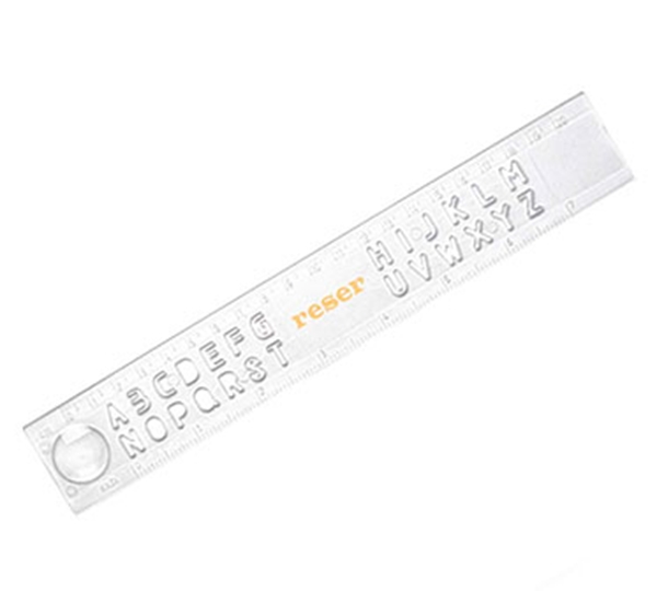 Show details for Ruler with Letter Template 