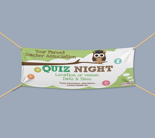 Show details for Quiz Night Landscape Outdoor PVC Banner - 1m x 2m