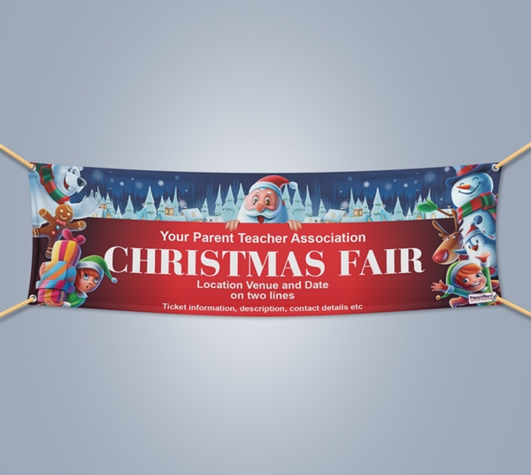 Show details for Christmas Landscape Outdoor PVC Banner - 1m x 3m